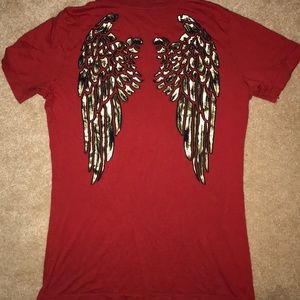 Sinful by Affliction Graphic wings  tee
